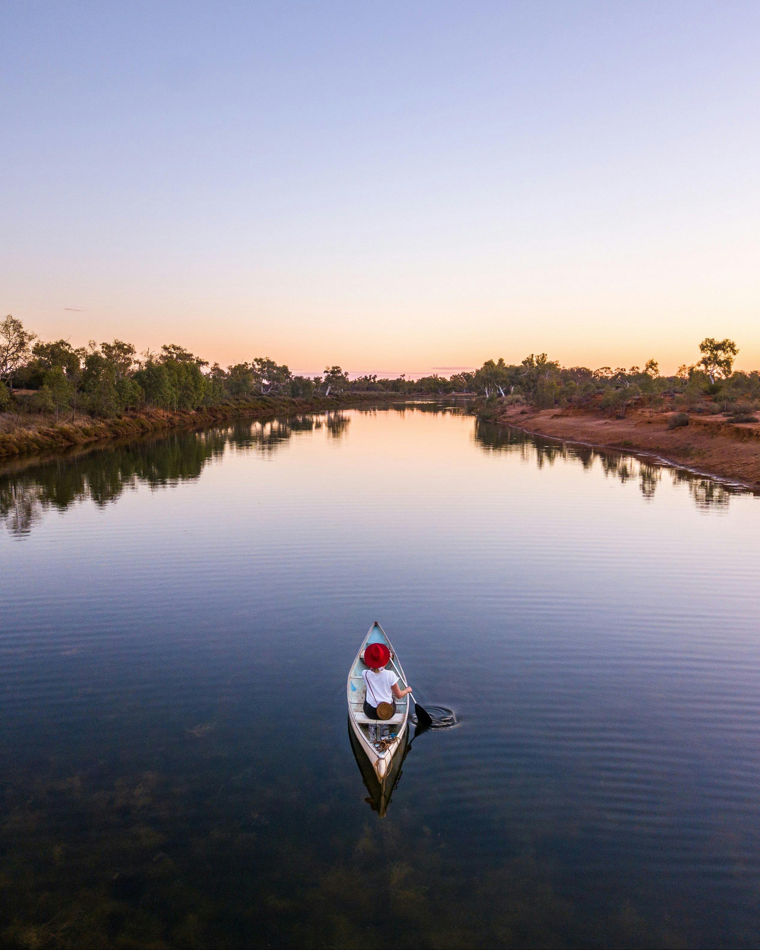 Wooleen Lake at Sunset, Wooleen Station