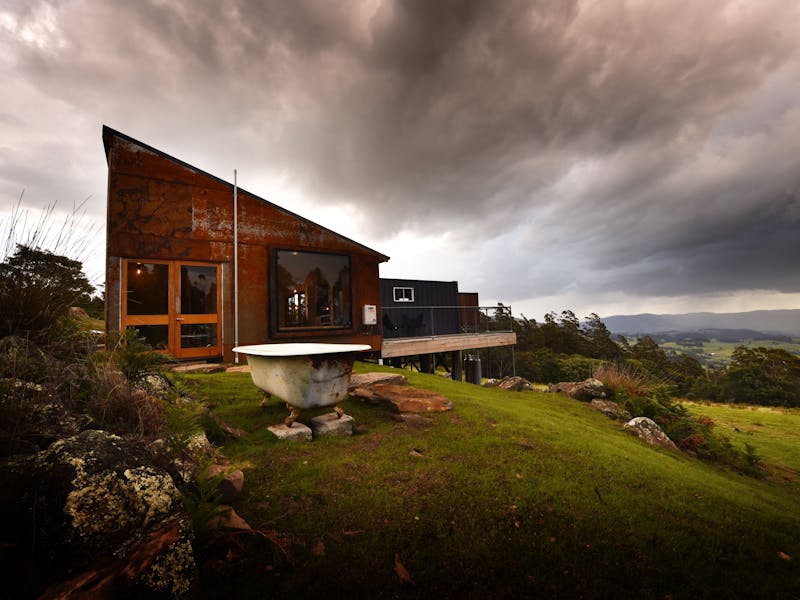 enjoy an outside bath under the stars