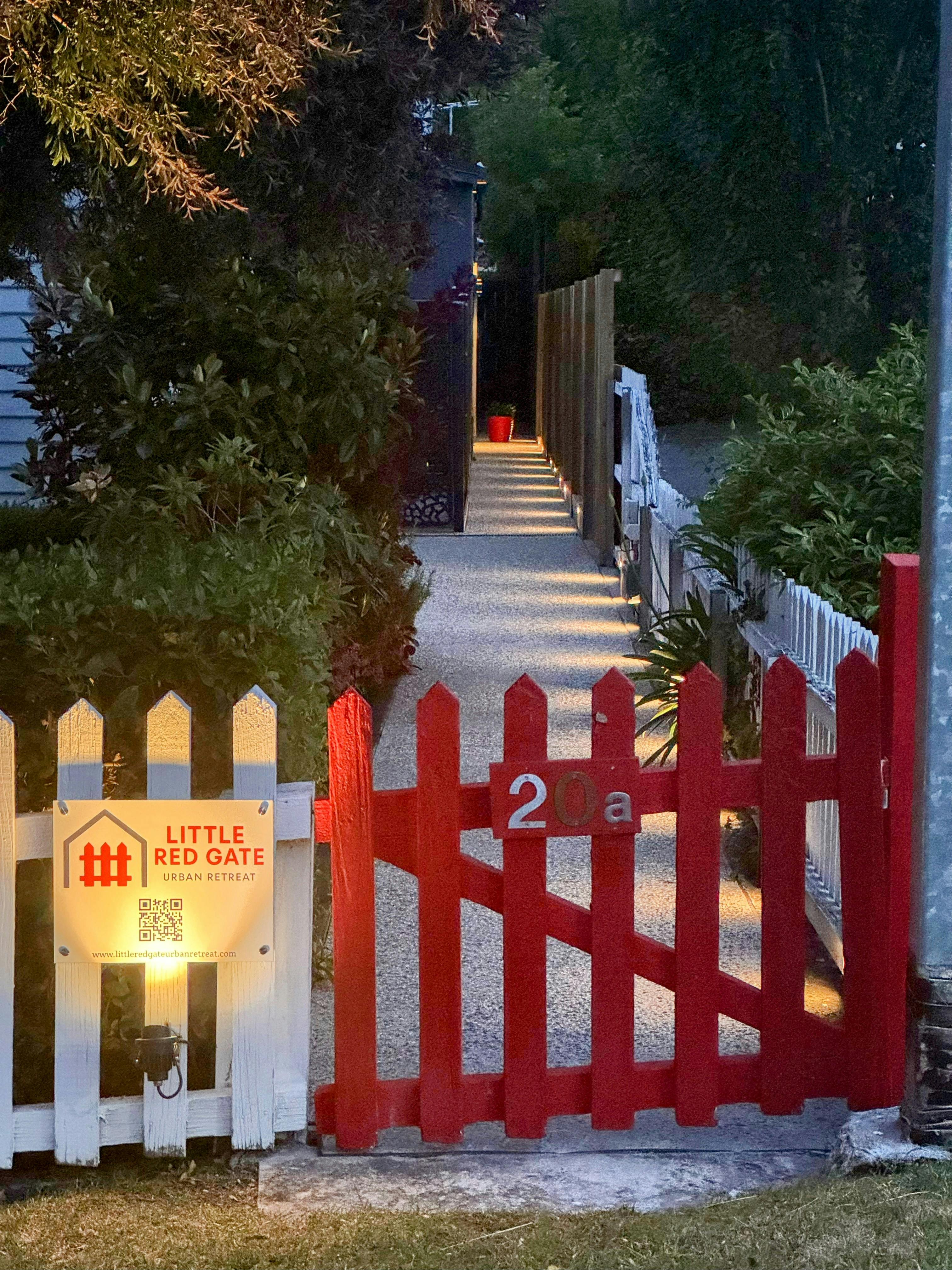 Private gate access with lighting for after hours safety