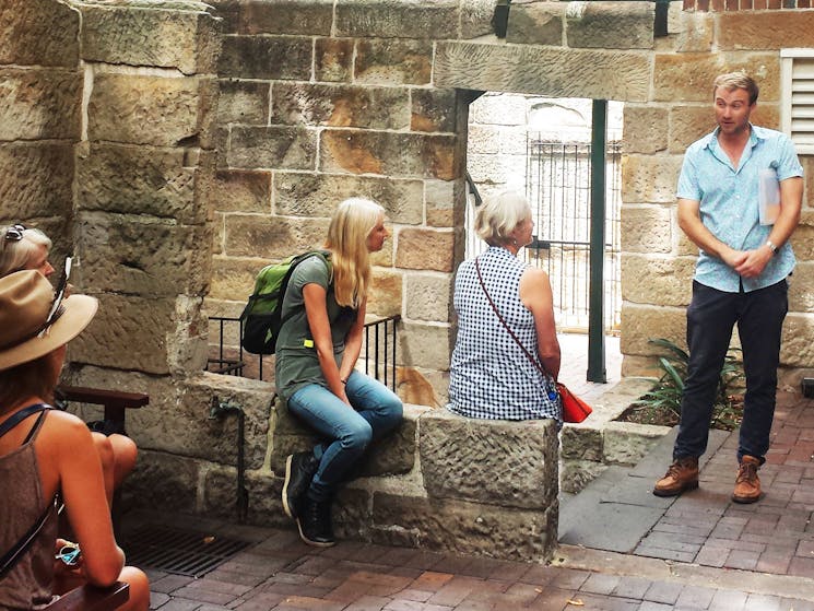 Sydney sandstone ruins in the Rocks