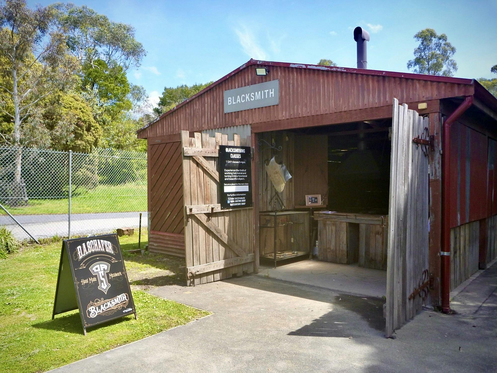 D.A.S. Blacksmith, our resident volunteer blacksmith and operational forge.