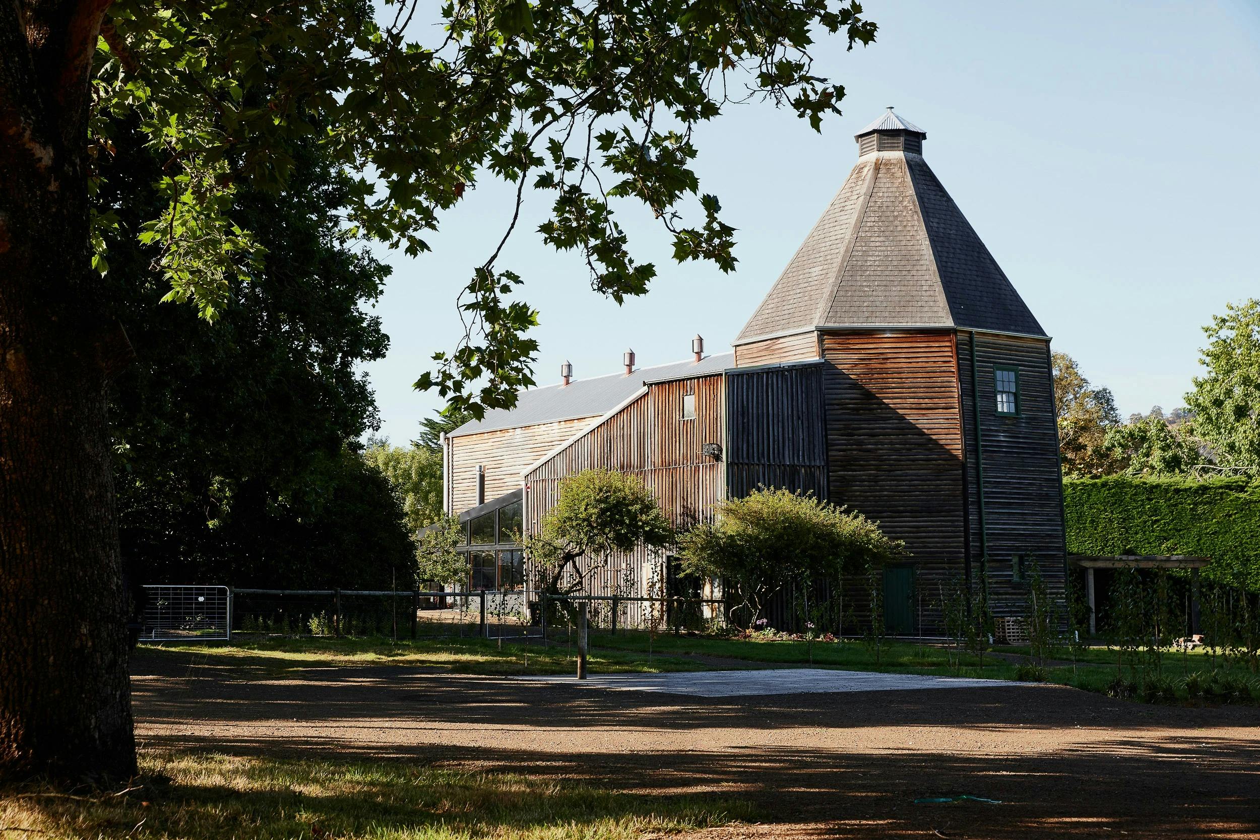 photograph of outside of kiln building