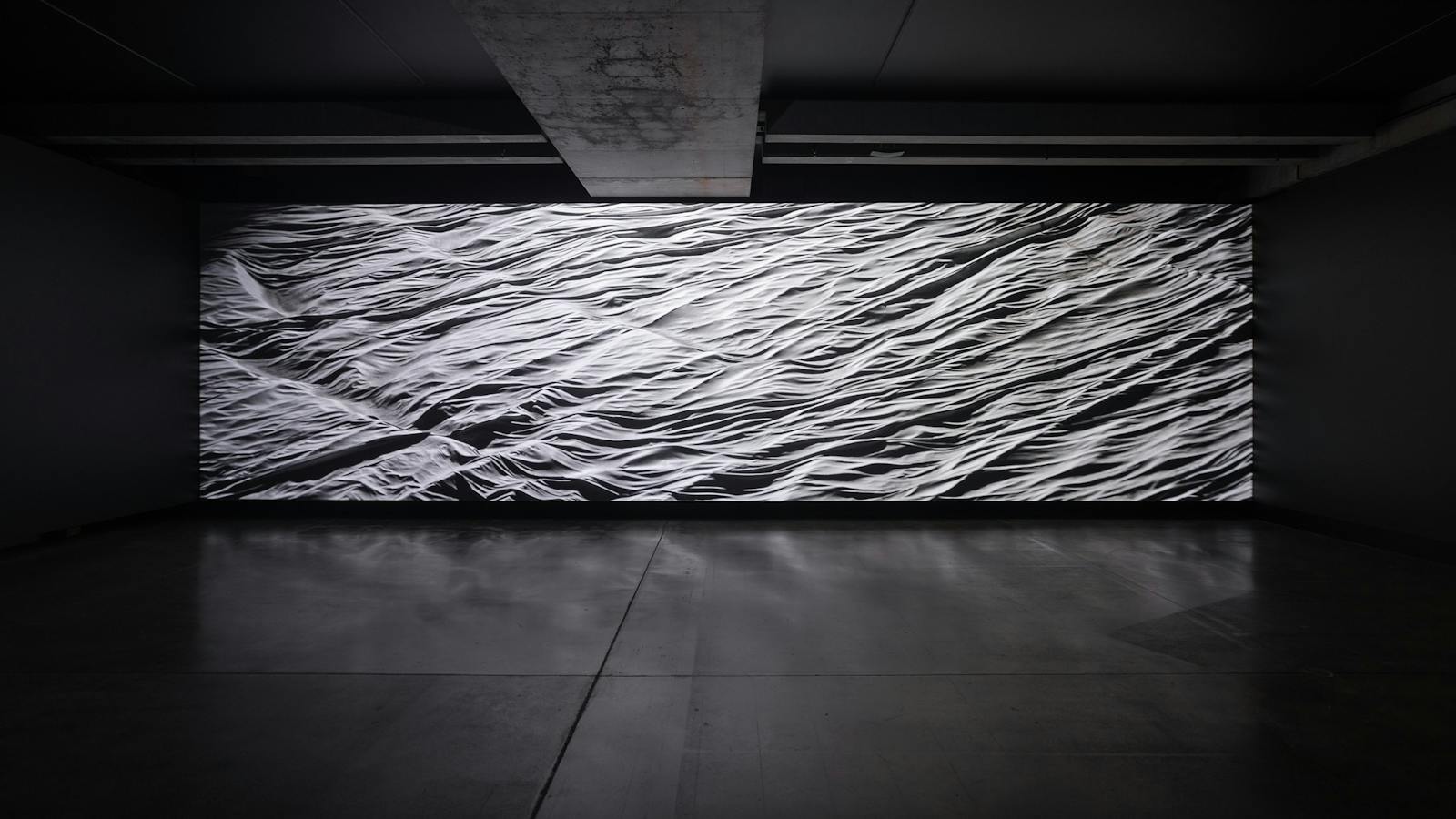 Towards No Earthly Pole (film still), 2019, Julian Charrière 4K film, 32:10 aspect ratio, 14.2 ambis