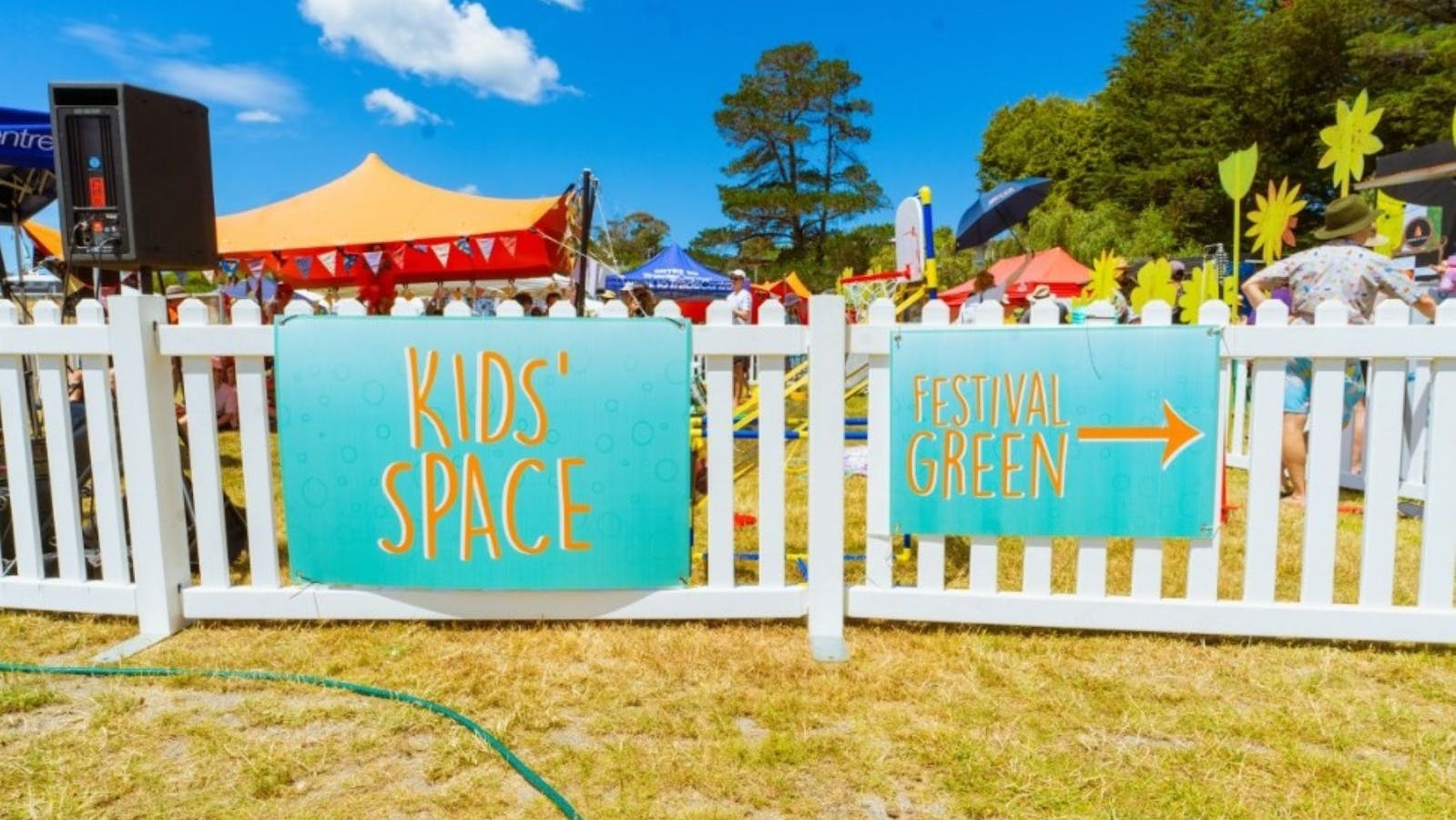 Perfect spot for families to spend a sunny day, on the festival green