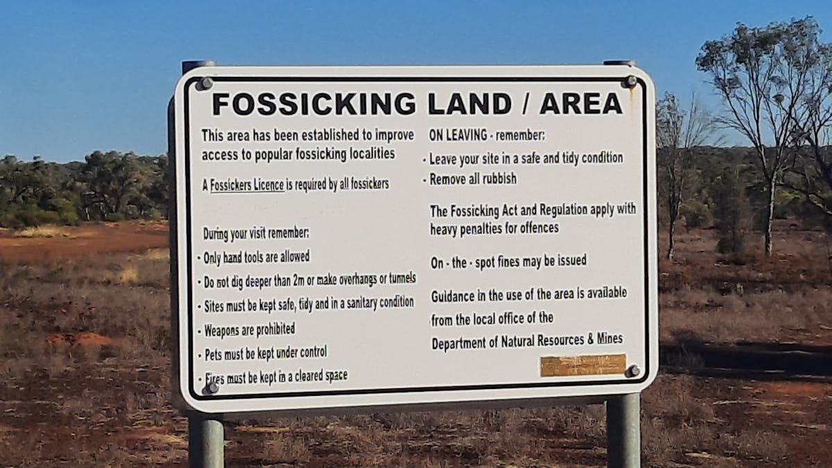 Fossicking Land Area Yowah.