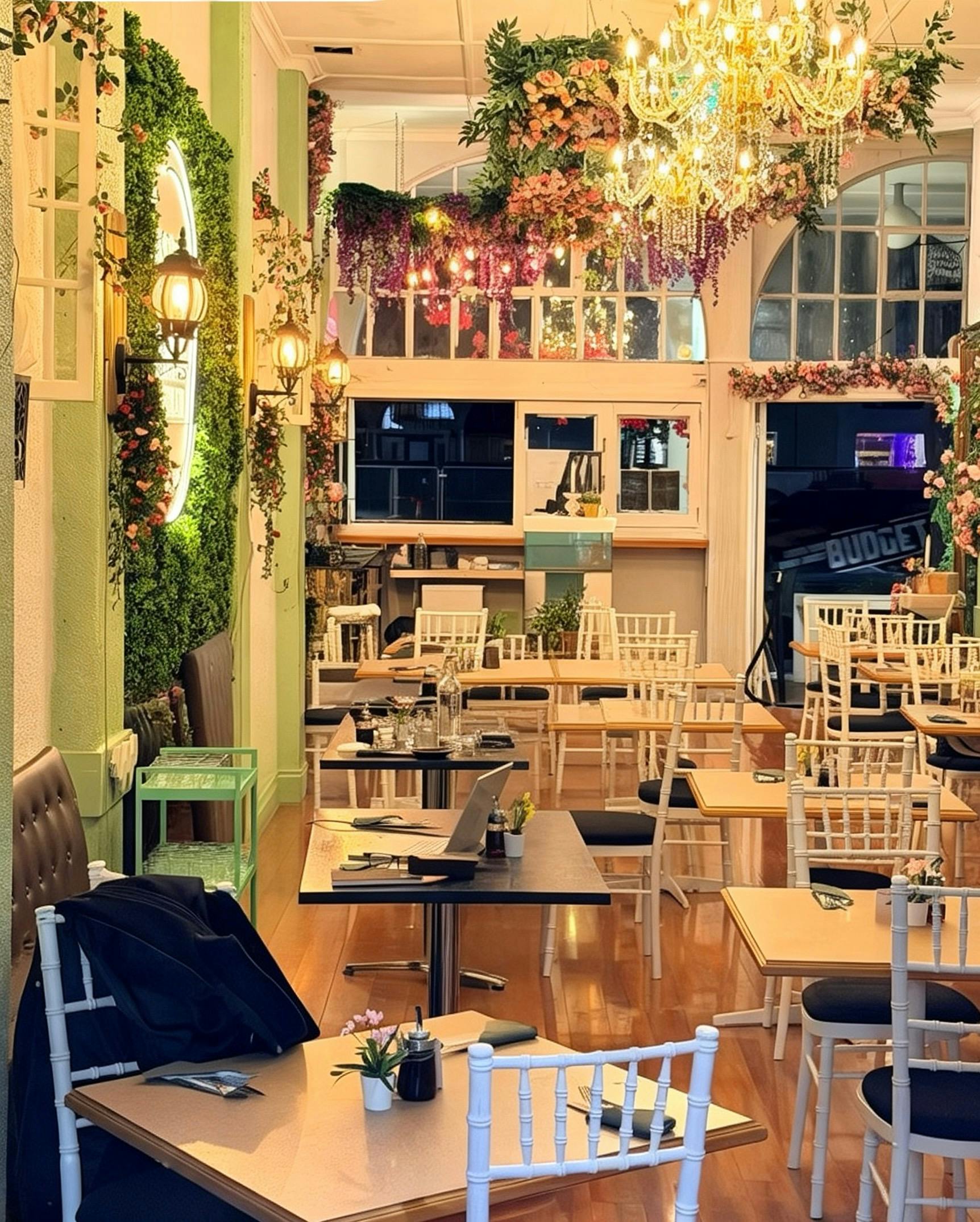 Flowers and inside of bloom room