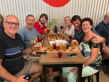 A mixed group of beer lovers at Slipstream A mixed group of beer lovers at Slipstream
