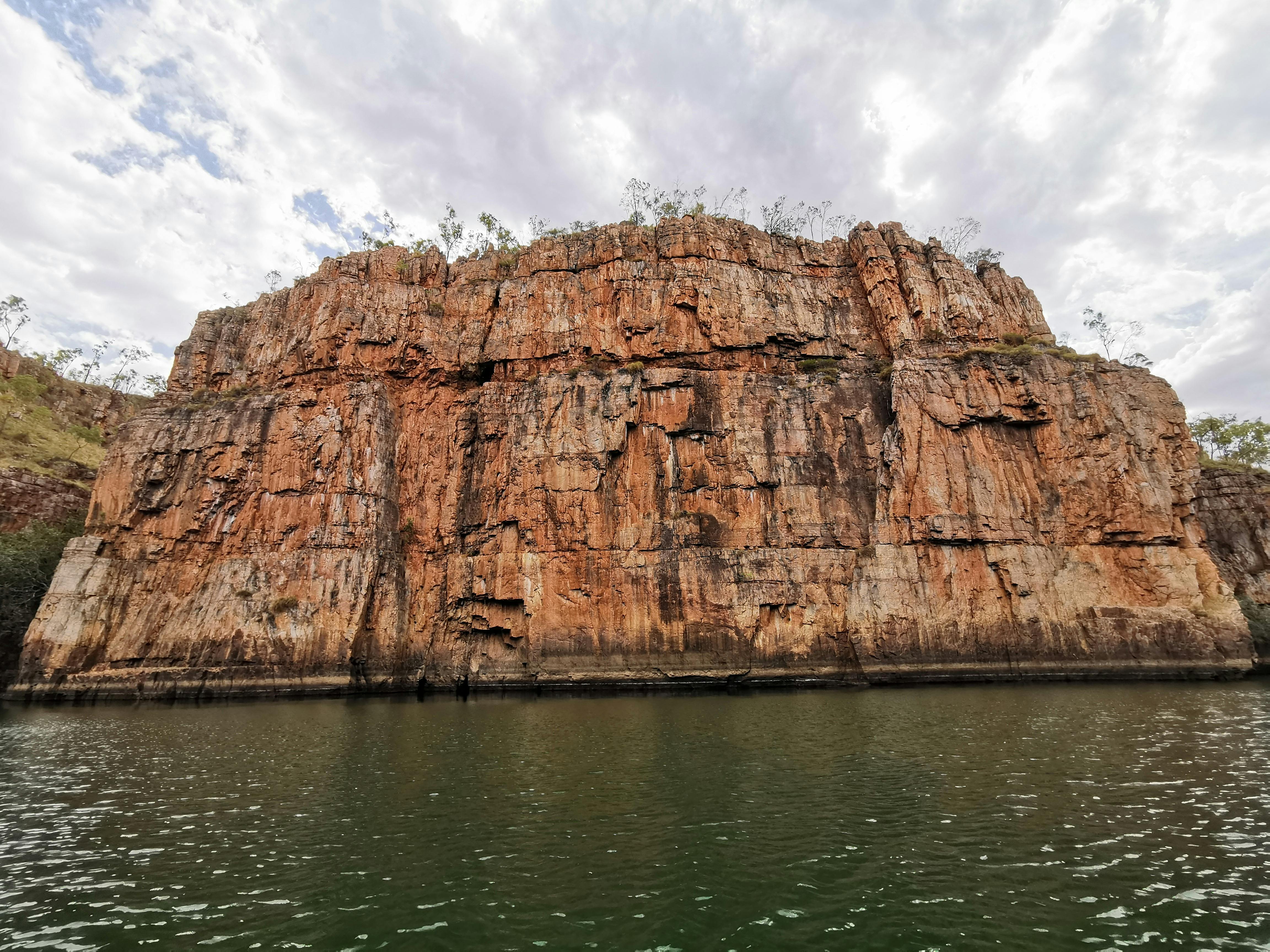 famous tall rock formation, steep and impressive