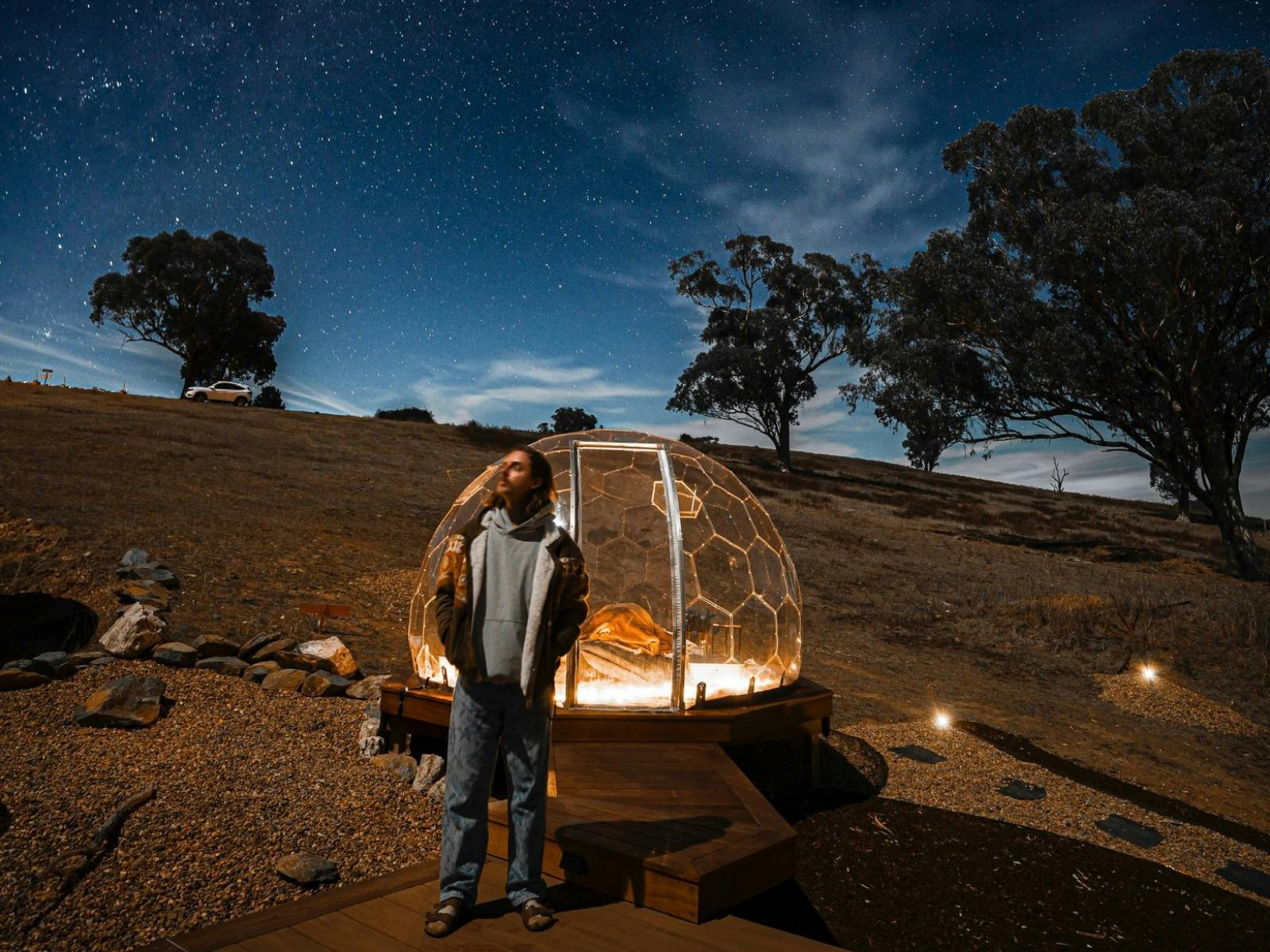 StarDome and night sky with guest