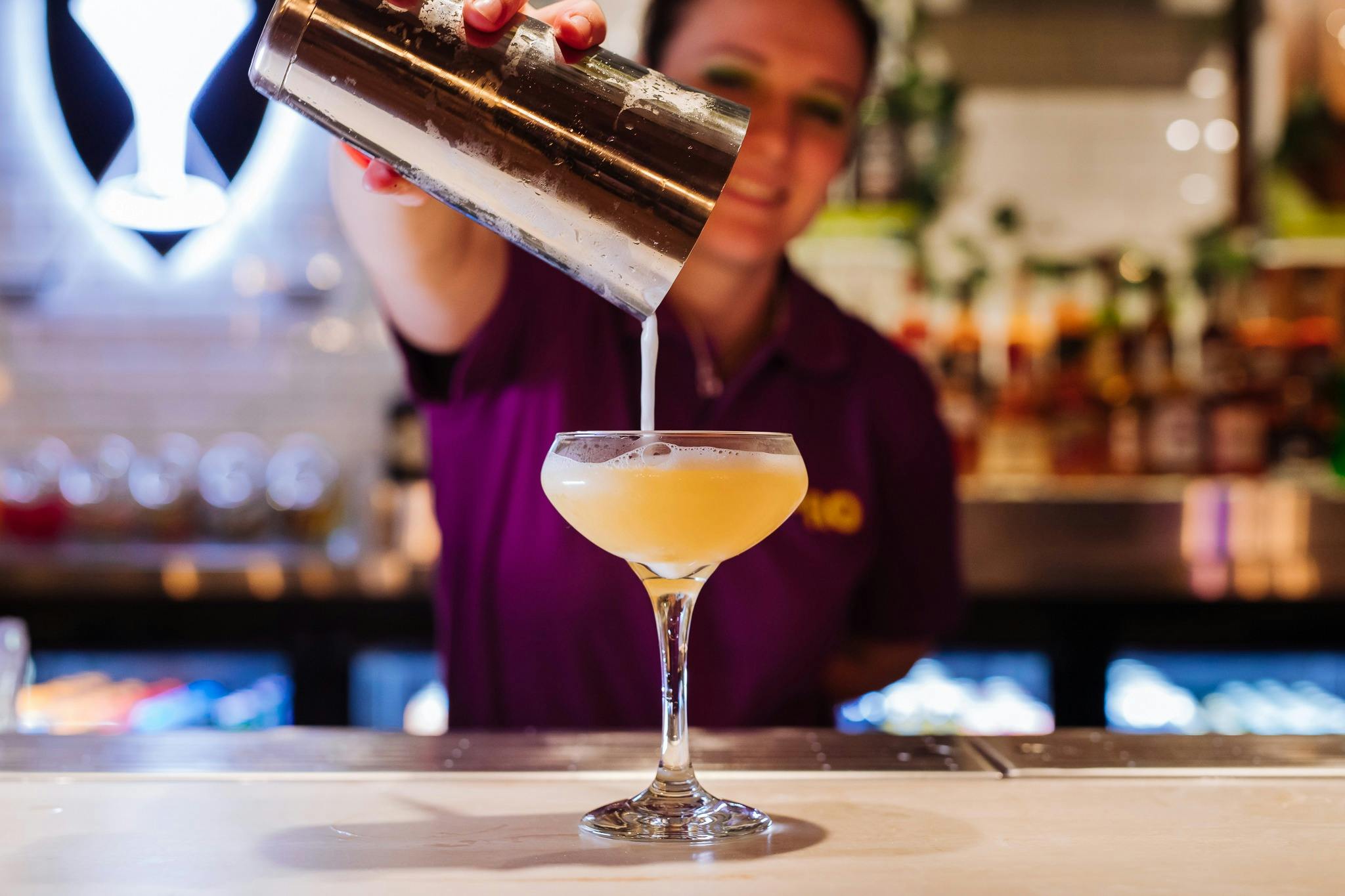 Grab your favourite cocktail at Holey Moley Chermside