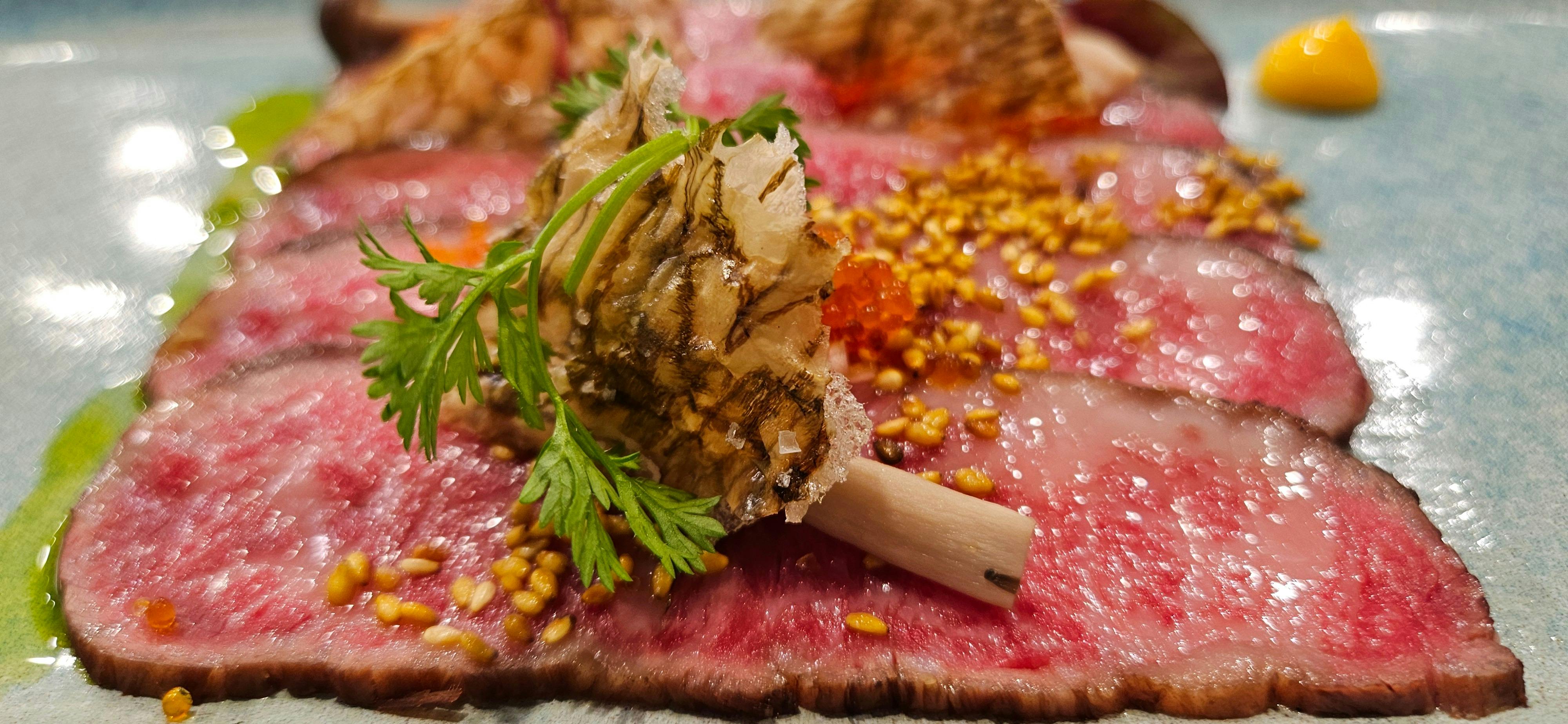 full blood Wagyu degustation dish Mayura Station South Australia