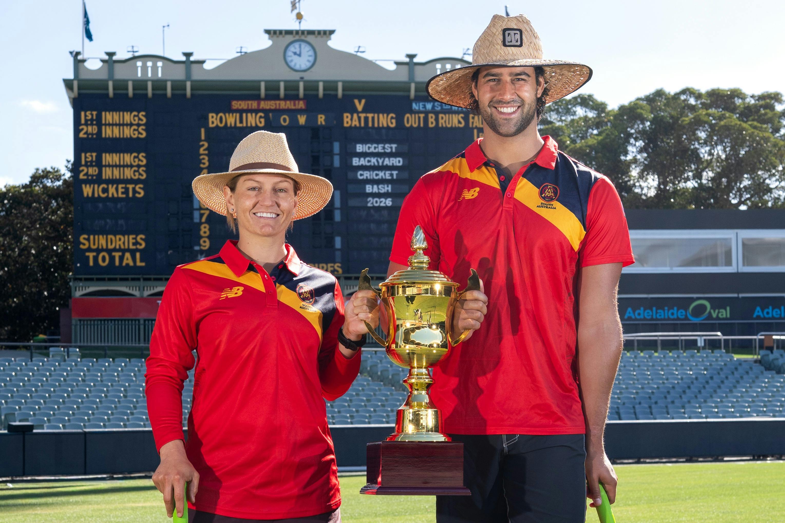 South Australian Cricketers Bridget Patterson and Wes Agar