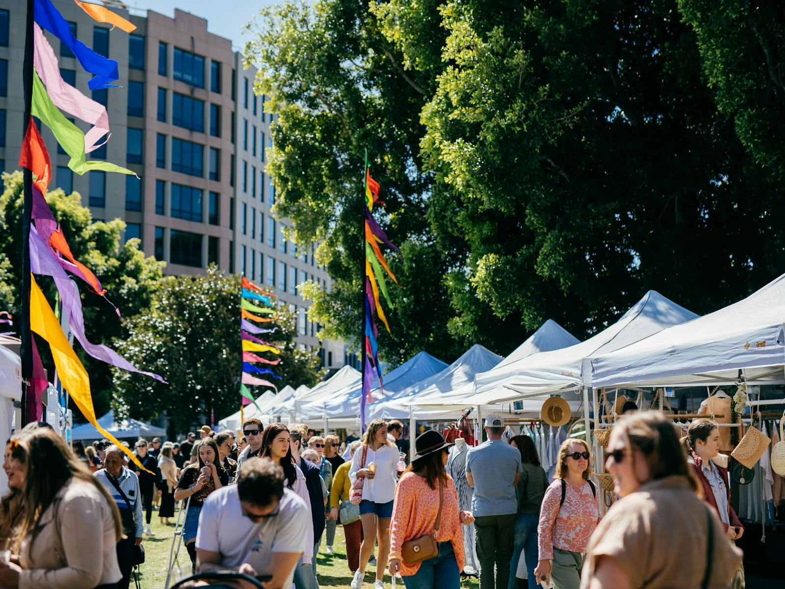 Flags flying high at The Olive Tree Market