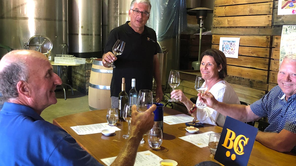 Listen to the story of the wine as explained by Tony the winemaker at Kominos Winery