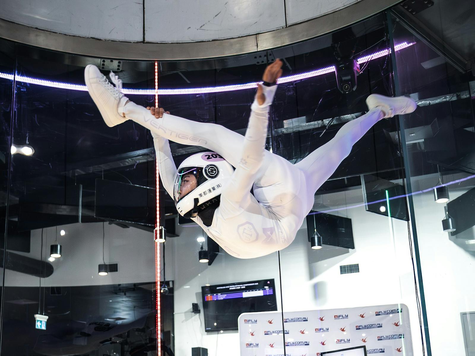 Freestyle flying by experienced junior flyer.
