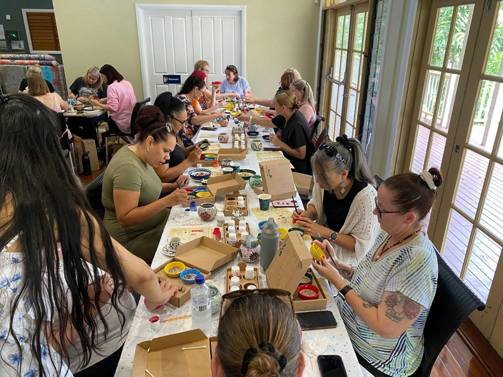 Ceramic Paint and Sip  Workshop Adelaide