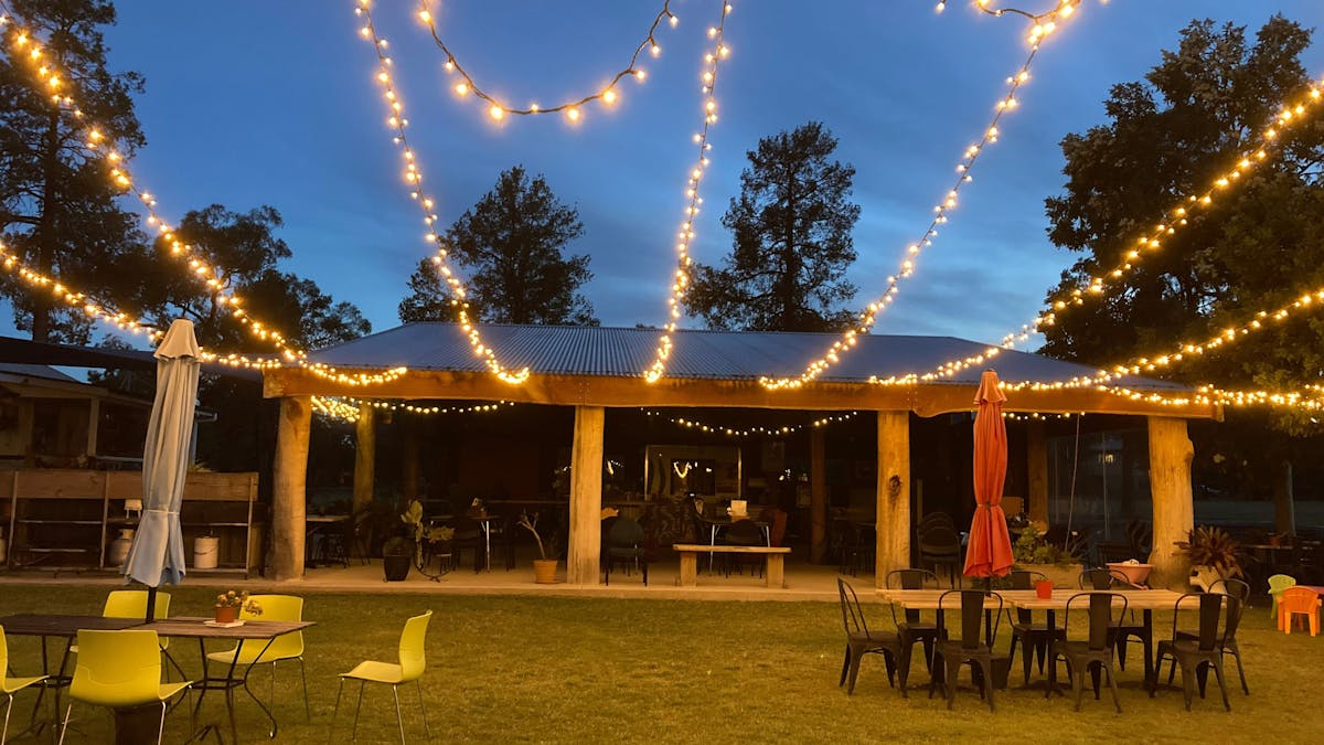 Fairy Lights with tables and chairs Fairy Lights with tables and chairs