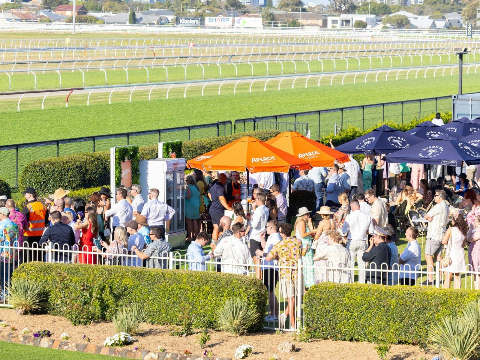 Crowds at Newcastle Racecourse