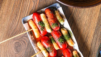 Rice cake skewer