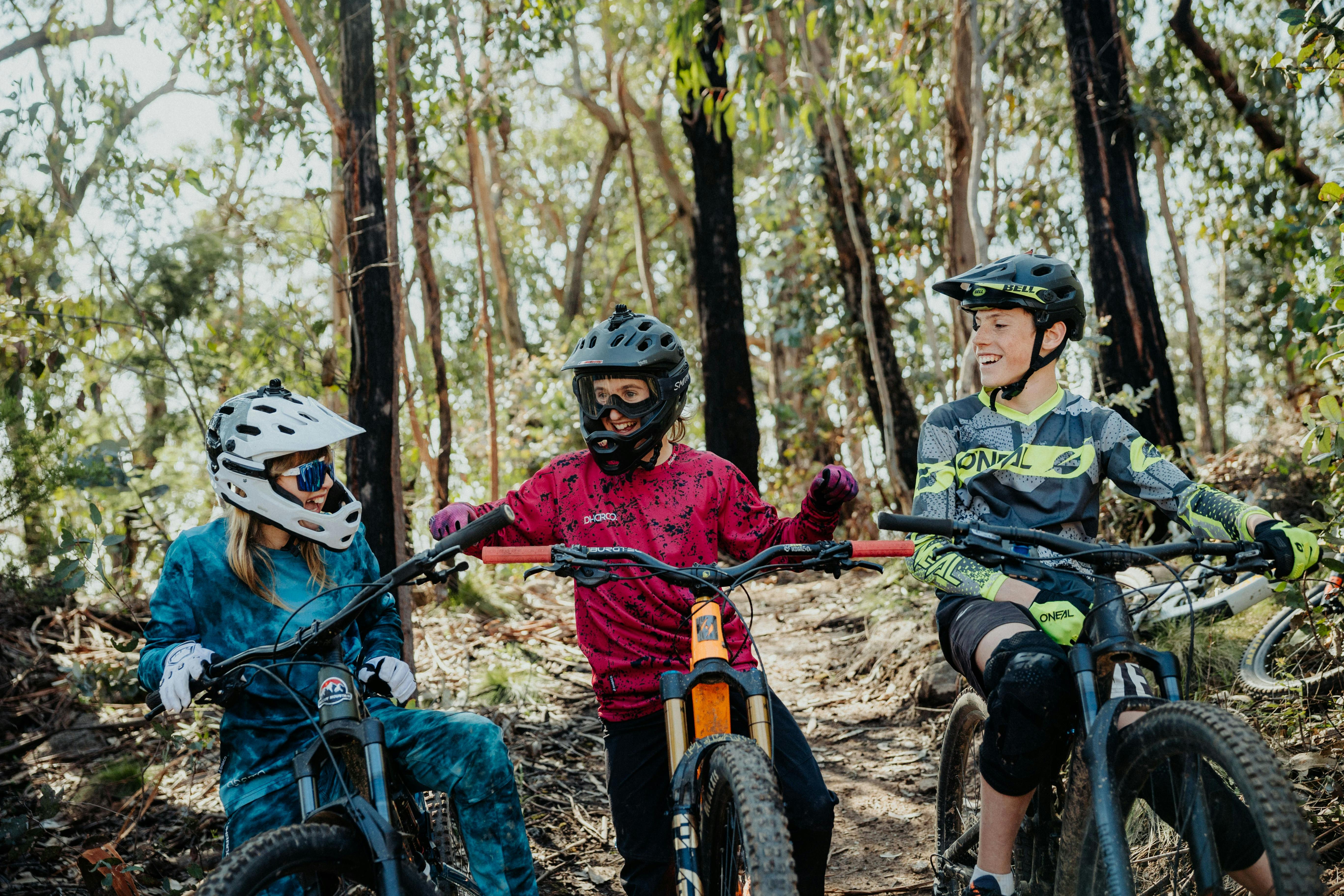 Youth having a great day riding the Mt Tumbarumba trails