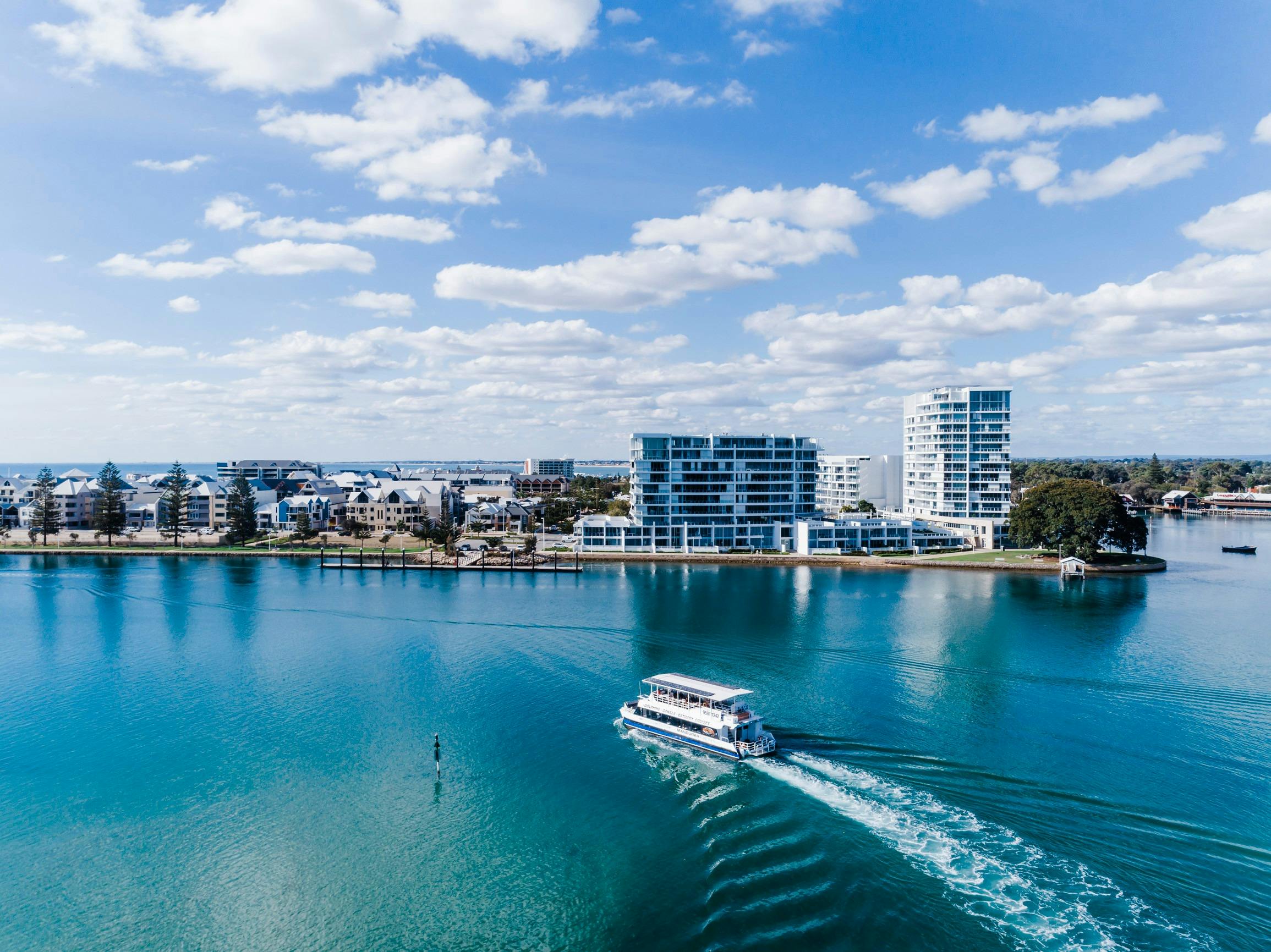 Cruising along the Mandurah  canals