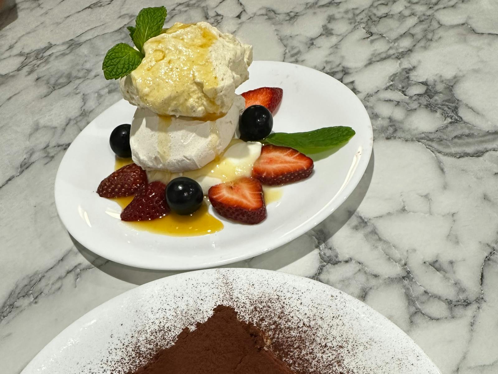 Delicious plates by our owner pastry chef ( imagine love behind it)