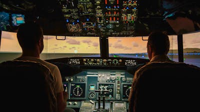 Jet Flight Simulator Sunset