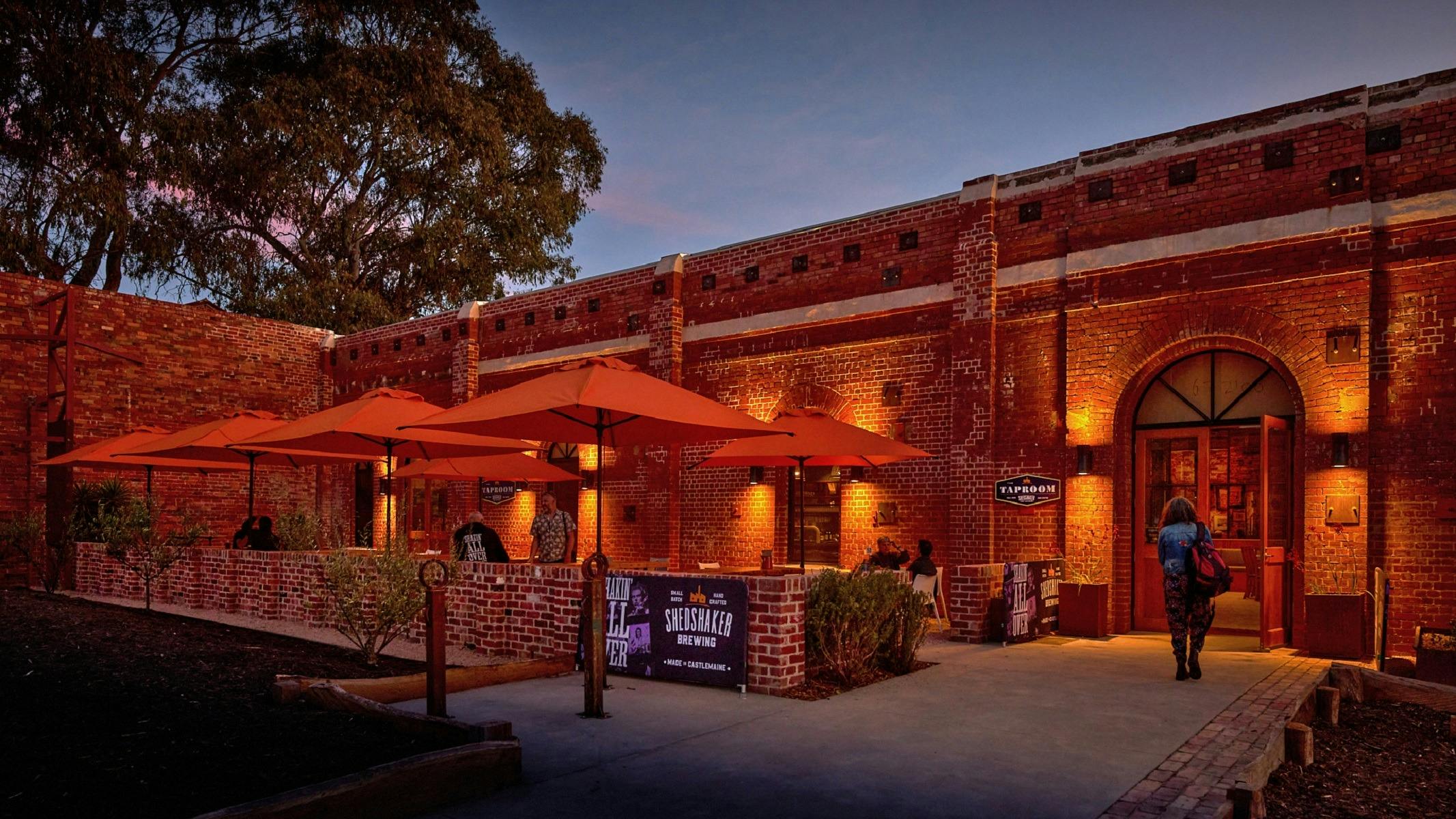 Beer garden at the front of the Shedshaker Brewing Taproom