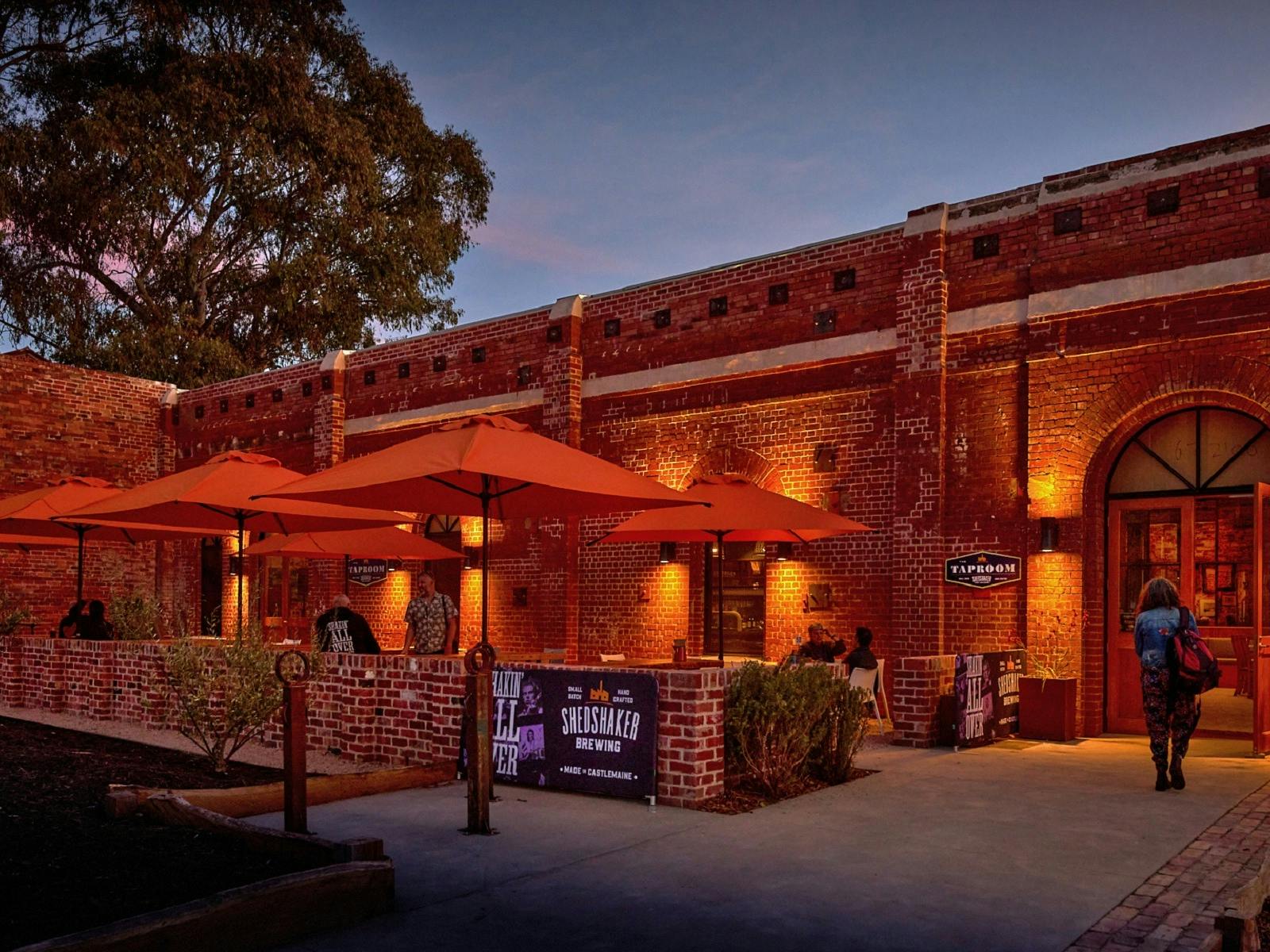 Beer garden at the front of the Shedshaker Brewing Taproom