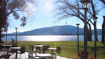 Views of the lake, the hills and Telstra Tower