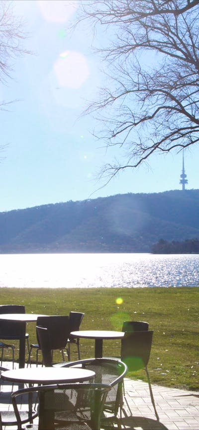 Views of the lake, the hills and Telstra Tower