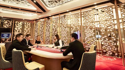 Players at a blackjack table