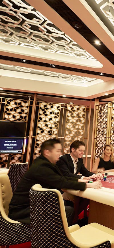 Players at a blackjack table