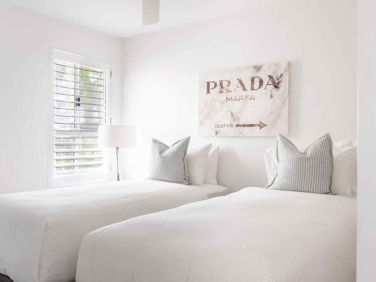 Two bedrooms, including a master with river views and luxurious ensuite