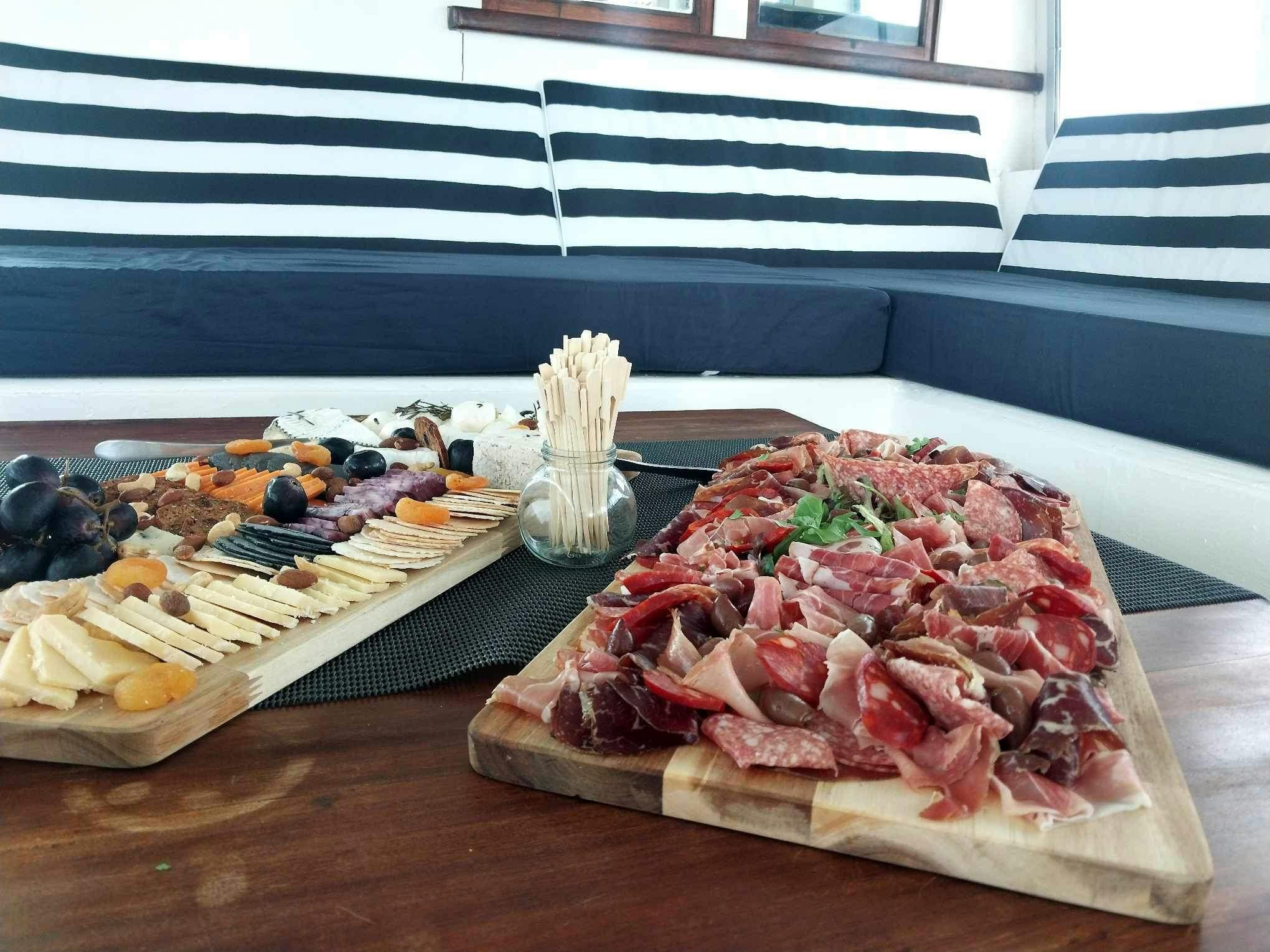 A special-request meat and cheese board