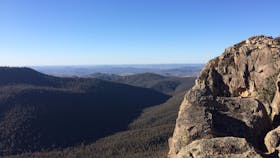 View from Booroomba Rocks on a clear winter day
