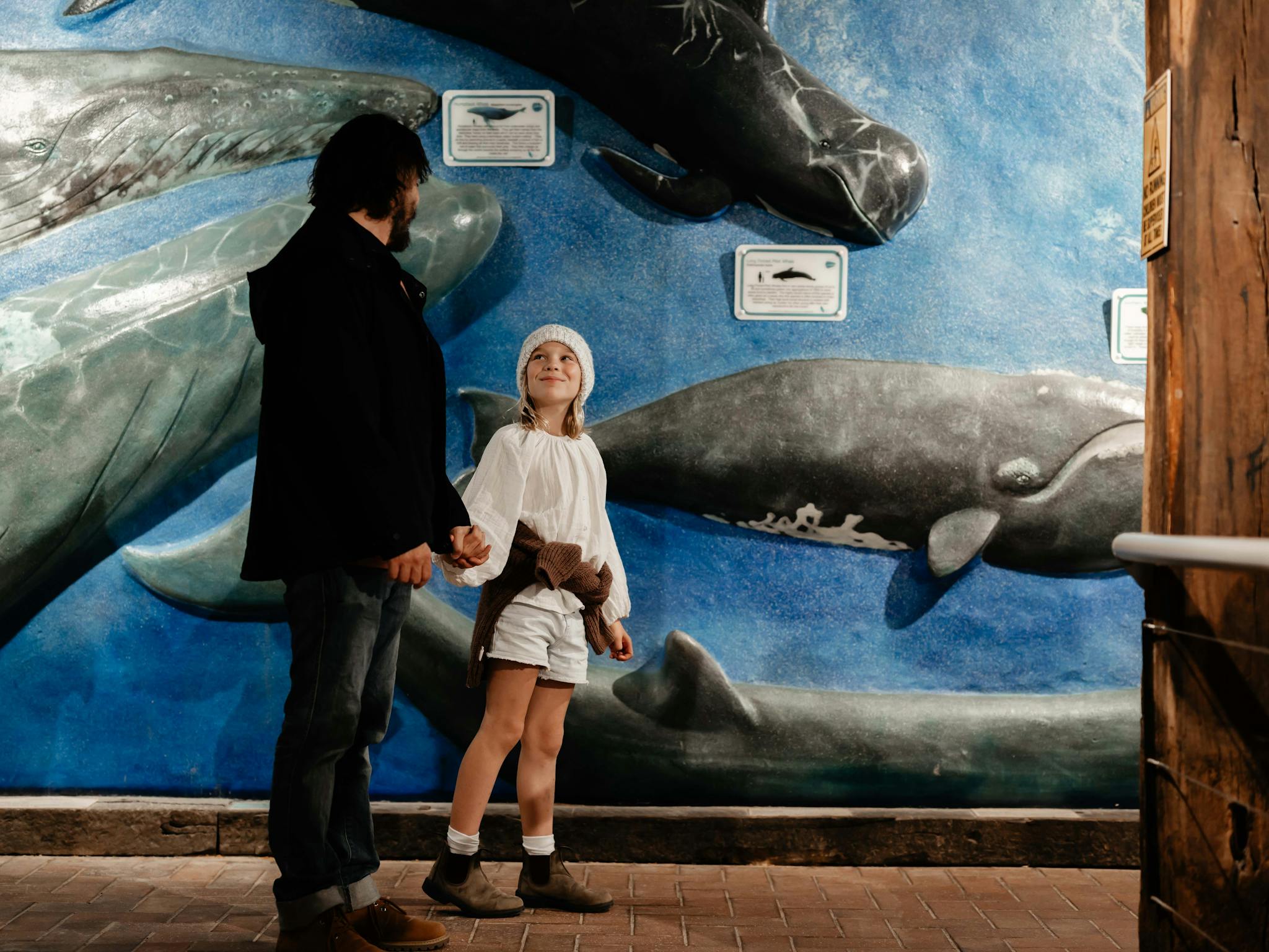 Walking alongside the Whale Wall