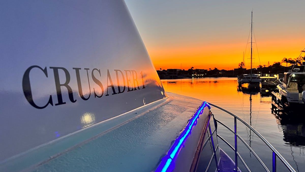 Crusader at sunset