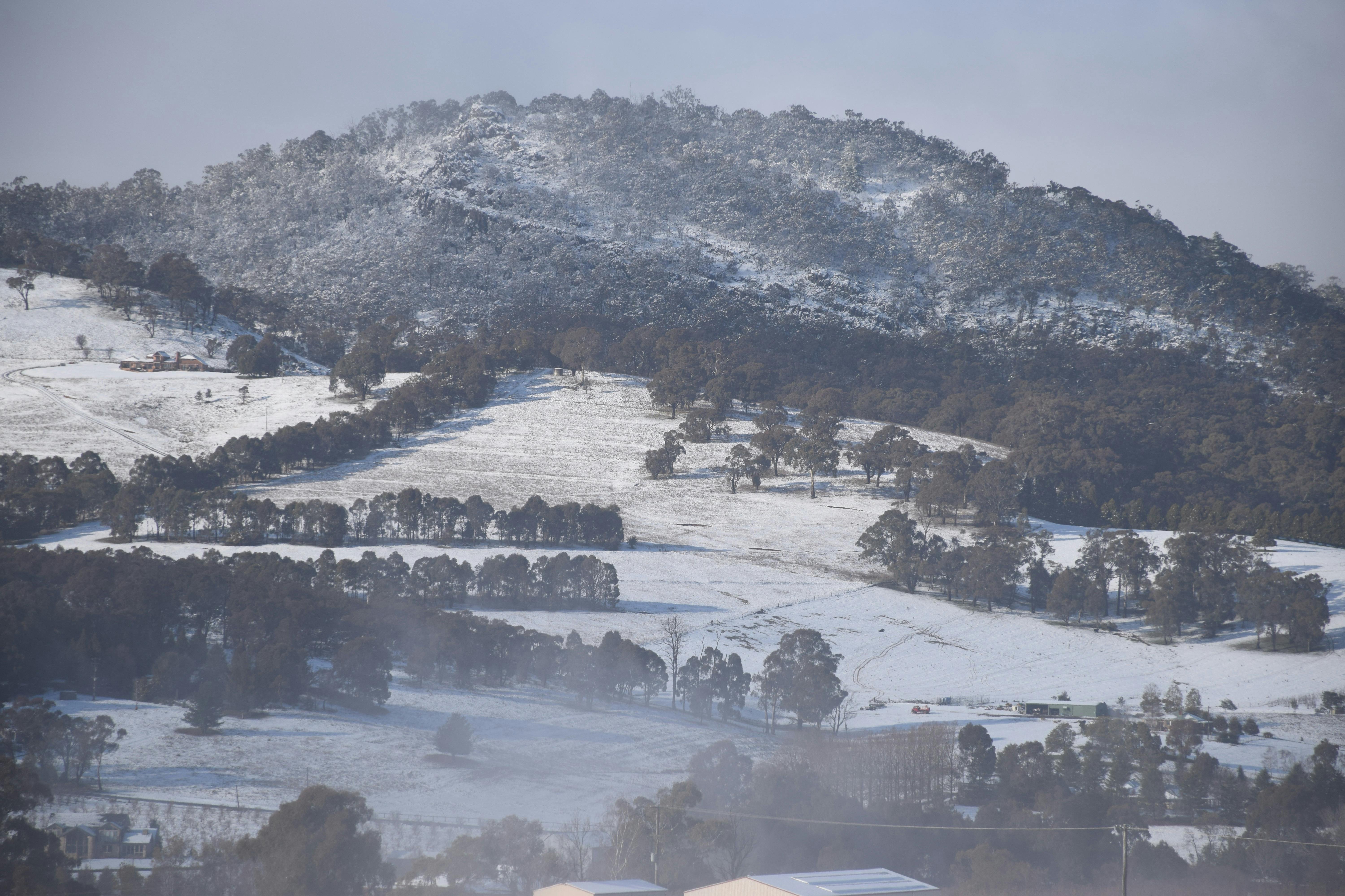 Snow capped mountain