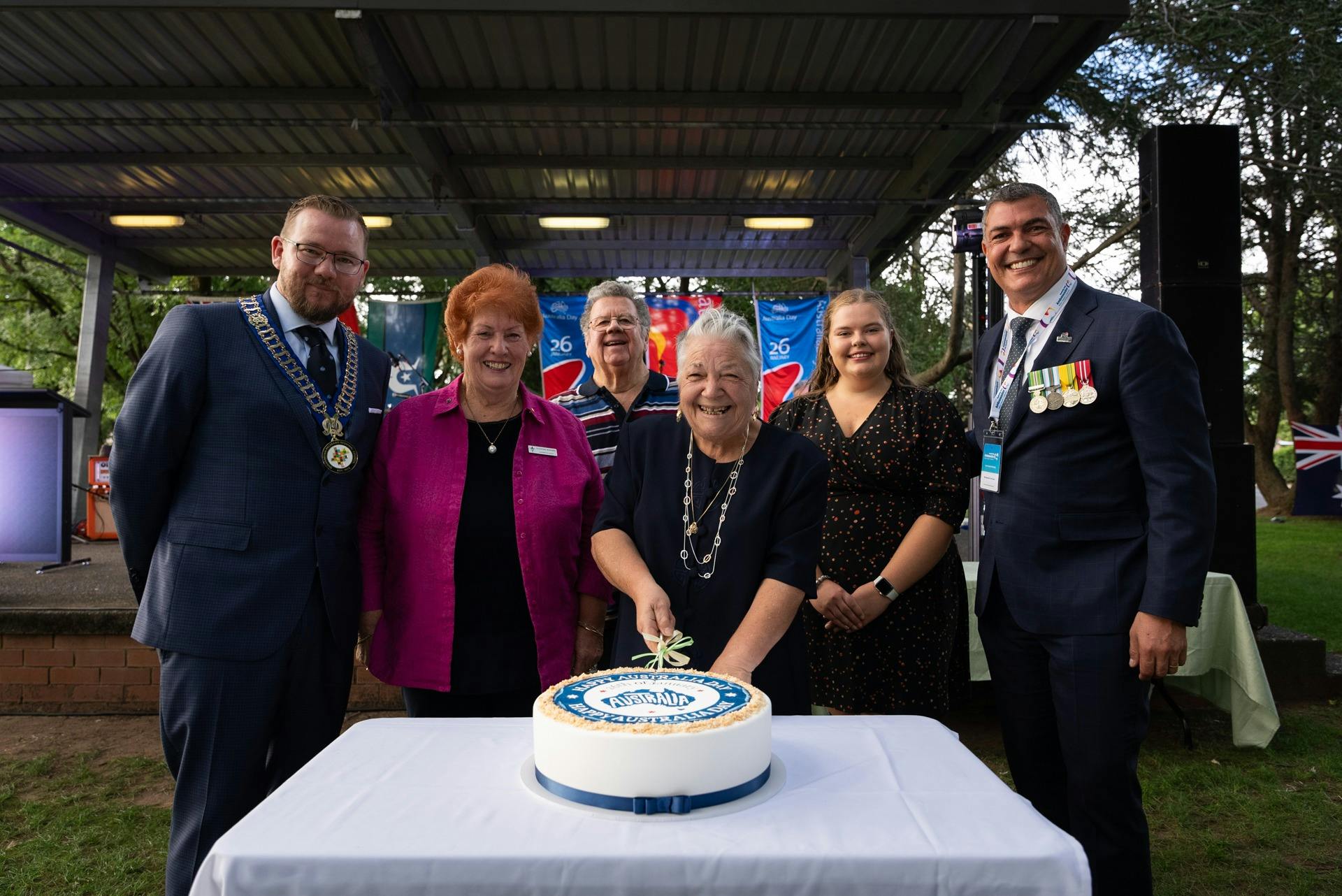 Cutting of the Australia Day cake, 2025