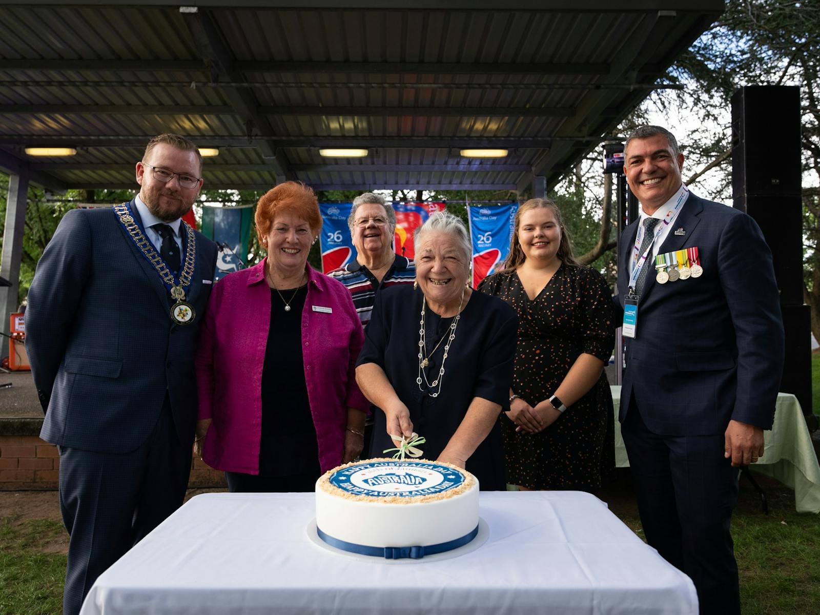Cutting of the Australia Day cake, 2025