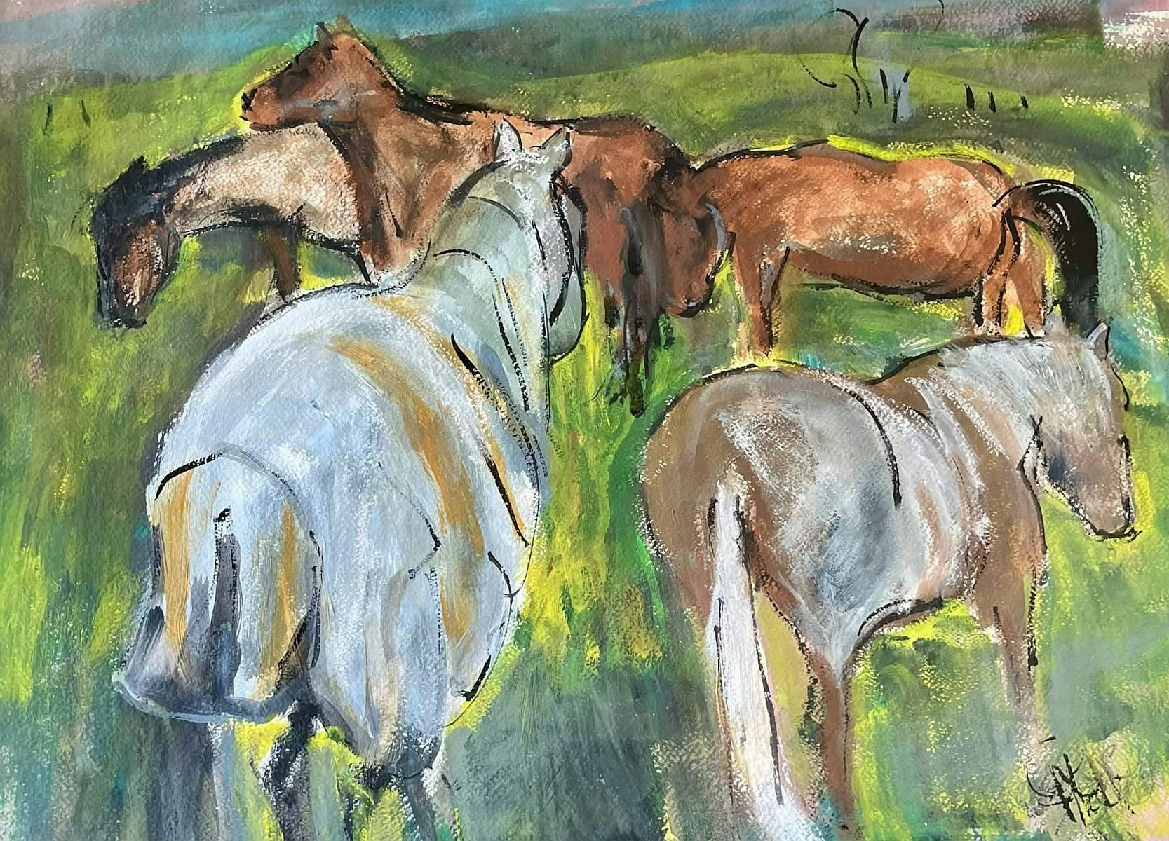 Gaye Shield - Painting of horses