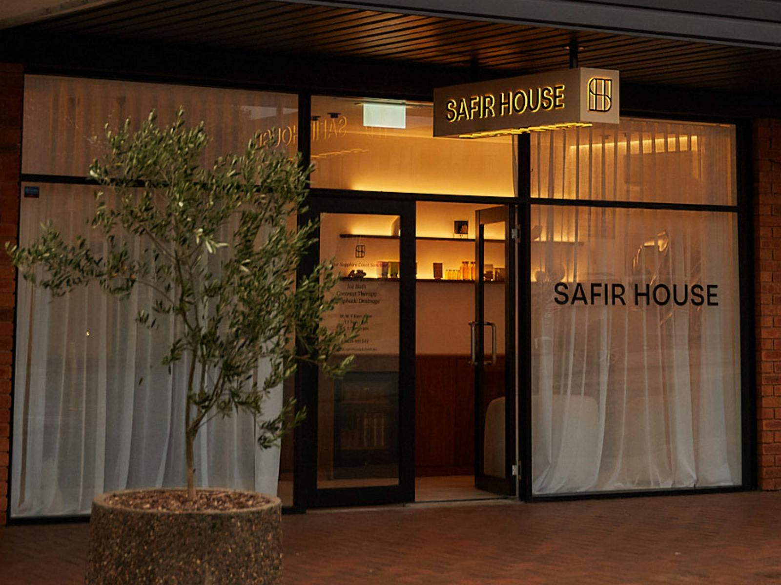 Picture of front facade of Safir House.
