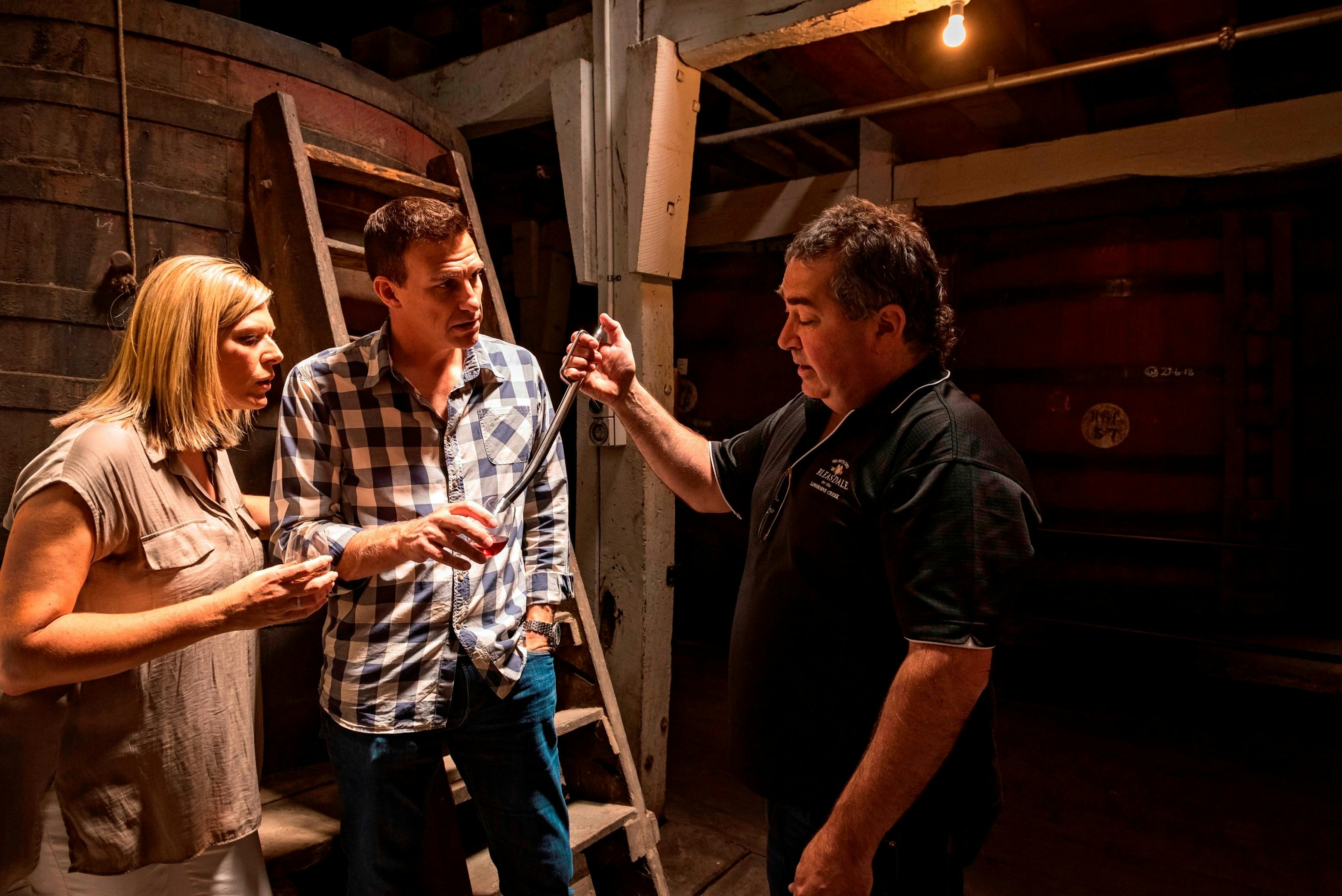 Bleasdale Brand Ambassador Robbie Potts, hosting guests on a Beyond the Cellar Door Tour
