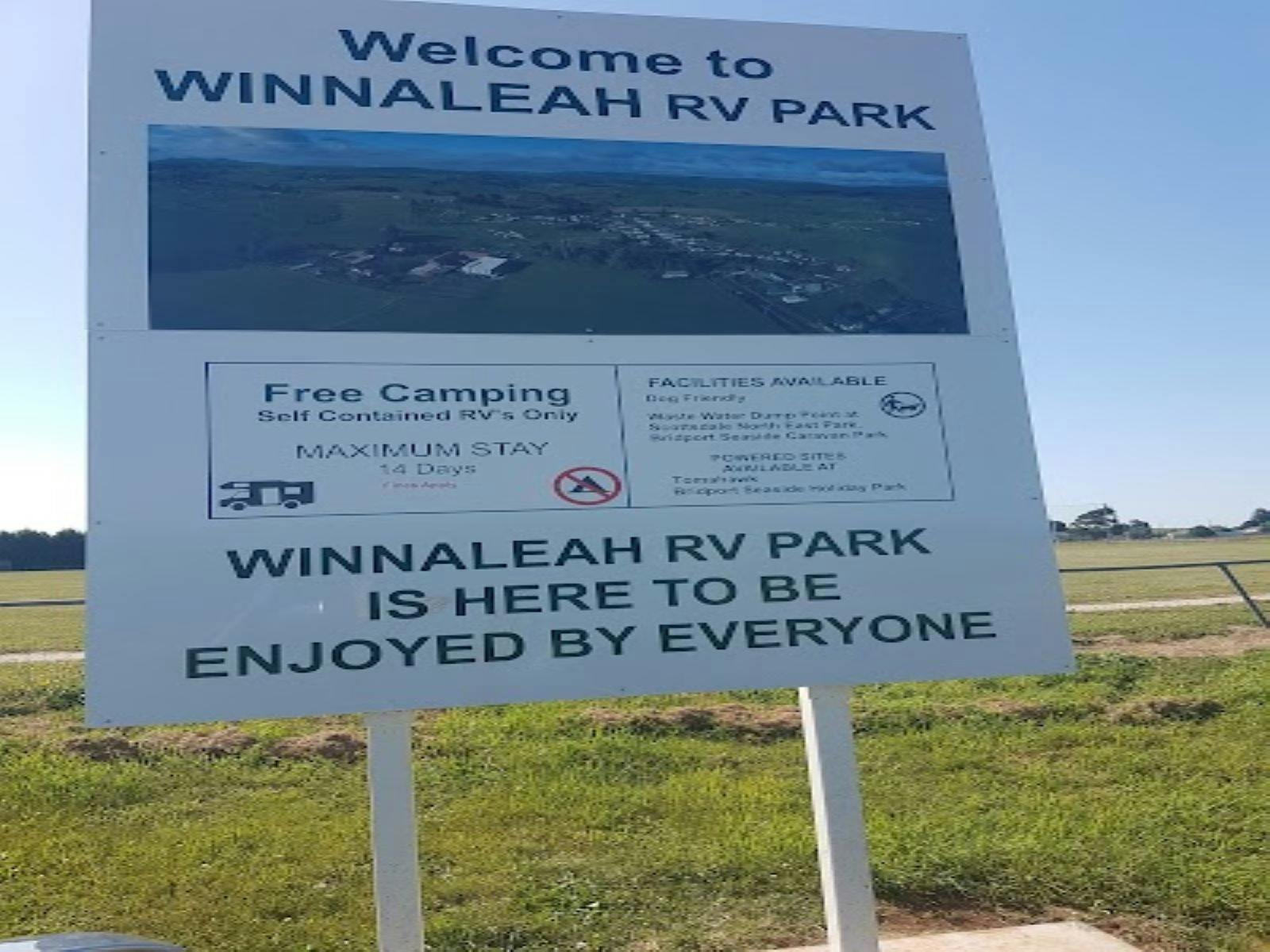 Winnaleah RV Park Sign