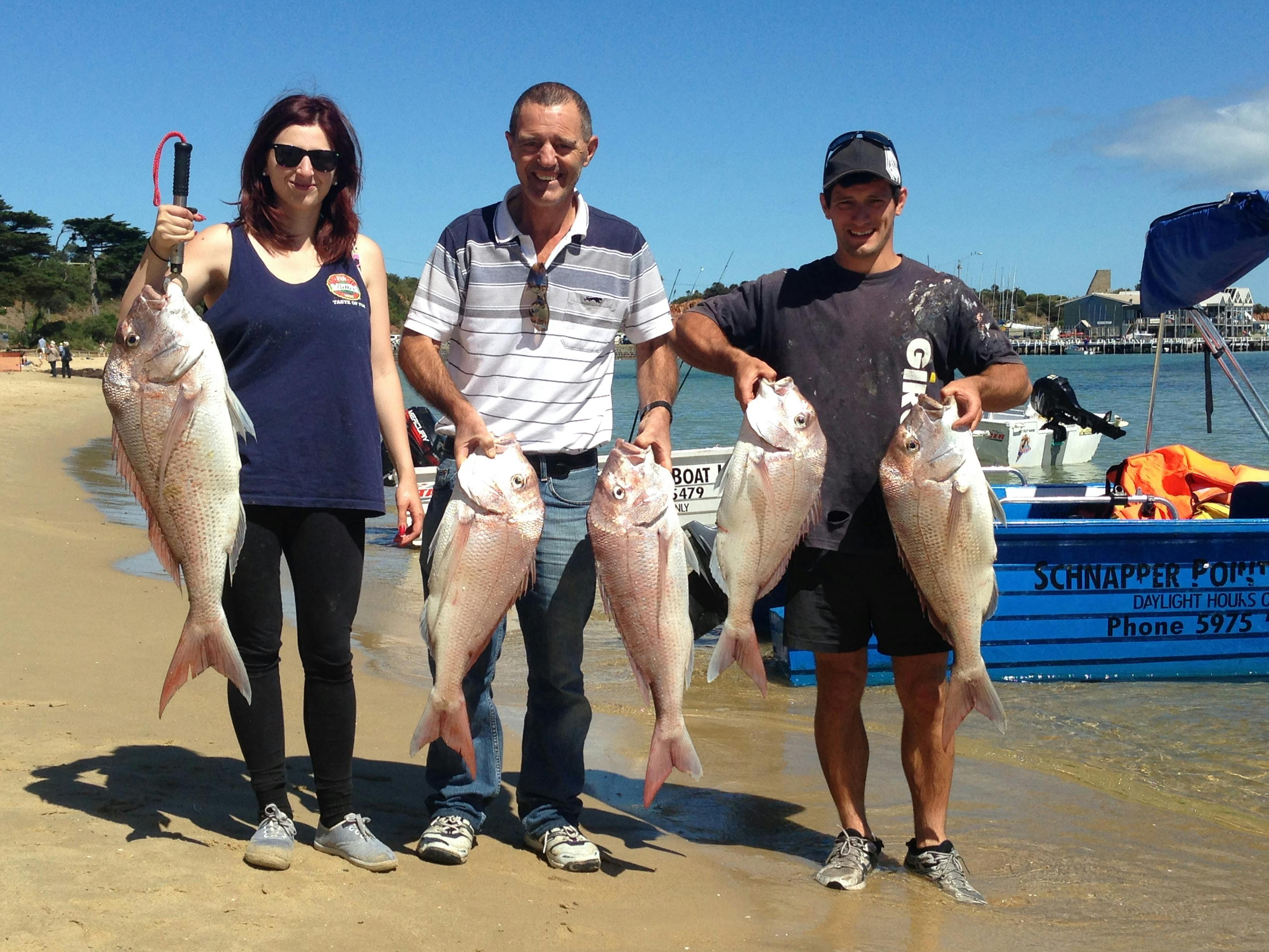 go snapper fishing on port phillip bay, self drive fishing boat hire Melbourne