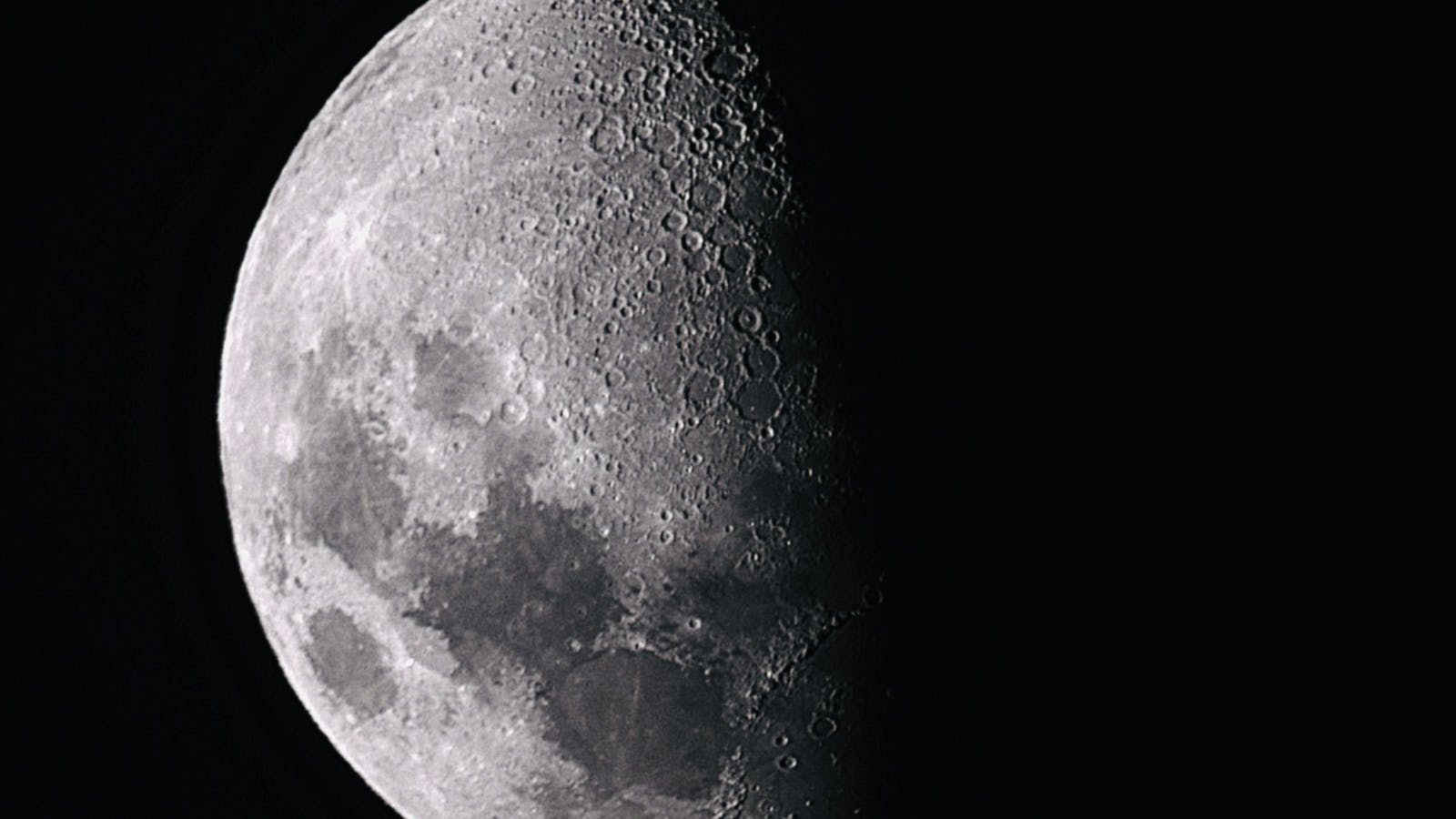 Crescent Moon captured through a telescope on a clear Tasmanian night.
