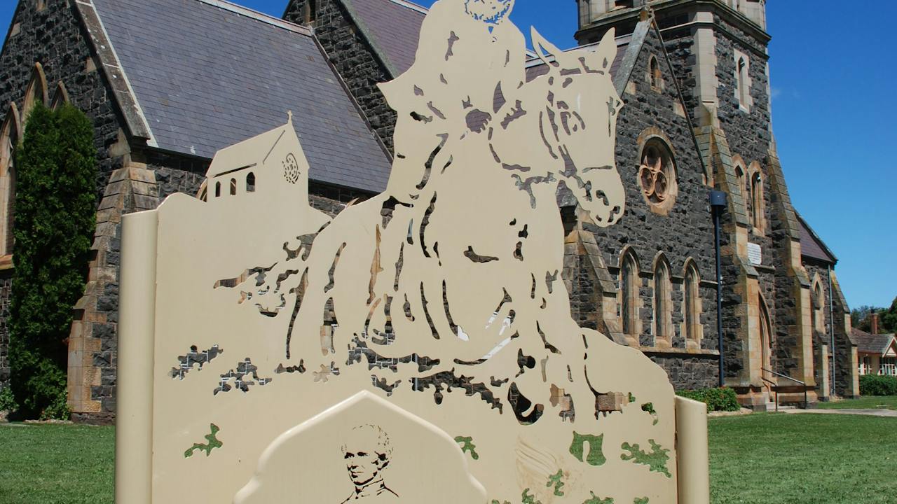 A character sculpture