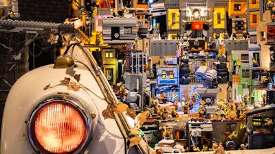 RELICS Volkswagen with LEGO® world constructed inside
