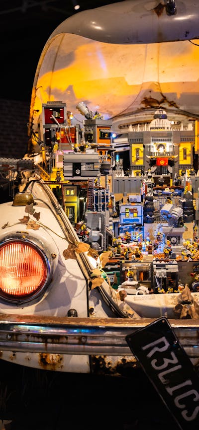 RELICS Volkswagen with LEGO® world constructed inside